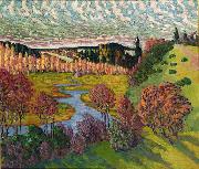 konrad magi Autumn landscape oil painting on canvas